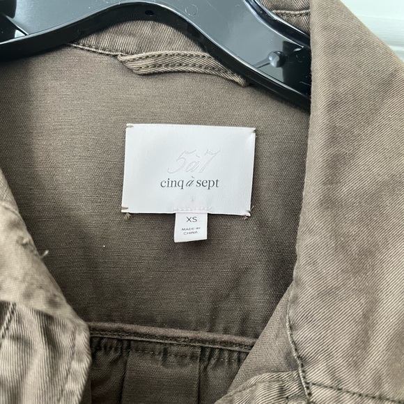 Cinq a Sept Green Cropped Jacket - Picture 5 of 7